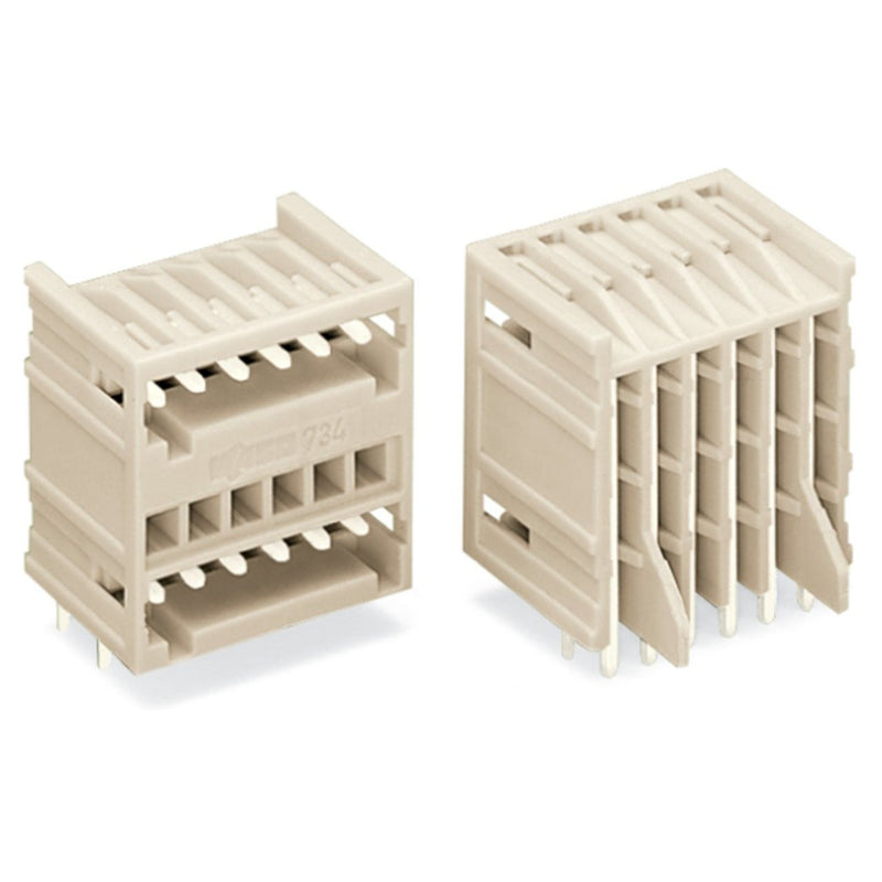 WAGO - Leiterplattensteckverbinder THT-DoppelstockStiftleiste 734-402/001-000 1,0x1,0,abgew.,lgr − 100 Stück