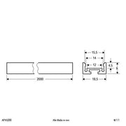 EVN Lichttechnik - Mechanisches Zubehör/Ersatzteile für Leuchten Alu-Profil APXS200 200cm Alu eloxiert
