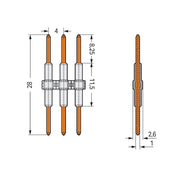 WAGO GmbH & Co. KG - Zubehör/Ersatzteile für Klemmen Verbindungselement 2060-953/028-004 Maß4mm,3-polig,sw − 375 Stück