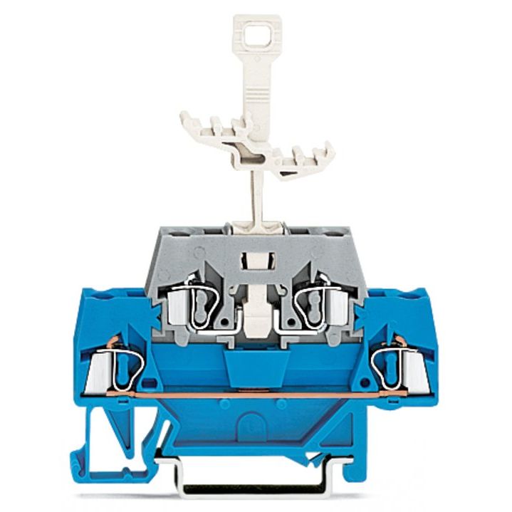 WAGO - Durchgangs-Reihenklemme Doppelstockklemme 280-525 2,5 mm²,blau/grau − 50 Stück