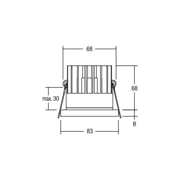 Brumberg Leuchten - Downlight/Strahler/Flutlicht LED-Einbauleuchte 500mA 12270174