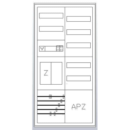 ABN - Zähler-Komplettschrank Zählerschrank S27EA411 1Z 1R1V1APZ sHS/OKK