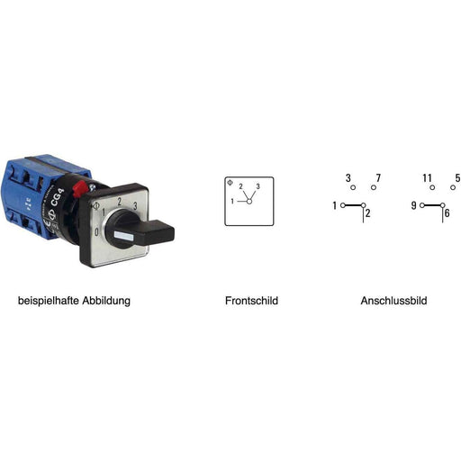 Kraus&amp;Naimer - Lastschalter Stufenschalter CG4 A250-600 FS2 ohne 0-Stellung,2pol − 1 Stück by Kraus&amp;Naimer
