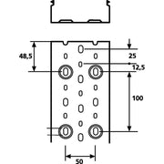 HellermannTyton - Verdrahtungskanal TD-100X125-PVC-GY − 8 Meter