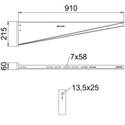 OBO Bettermann - Ausleger für Kabeltragsystem Wand+Stielausleger AW 55 91 FT tauchf.vz