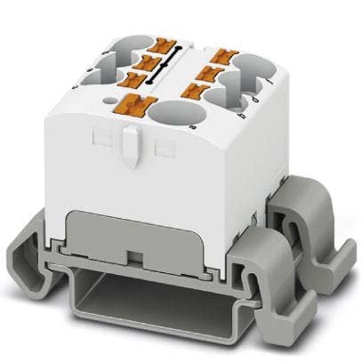 Phoenix Contact - Durchgangs-Reihenklemme Verteilerblock PTFIX10/6X4-NS35AWH − 8 Stück