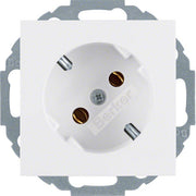 Berker - Steckdose SCHUKO-Steckdose pws/gl 47278989 45Grad