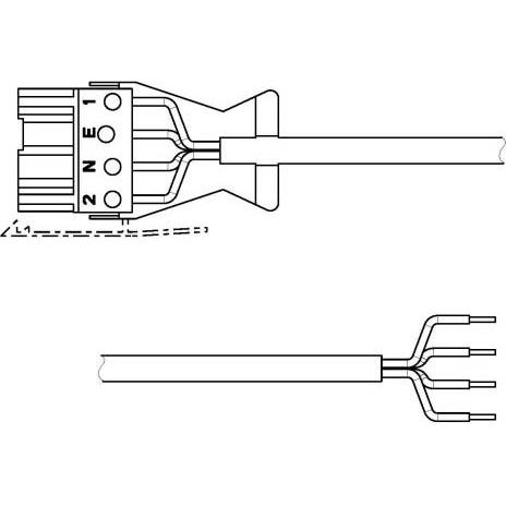 Thorn - Elektrisches Zubehör/Ersatzteile für Leuchten CONNECT Verbindungskabel P4 4C 5M 1.5 WLC