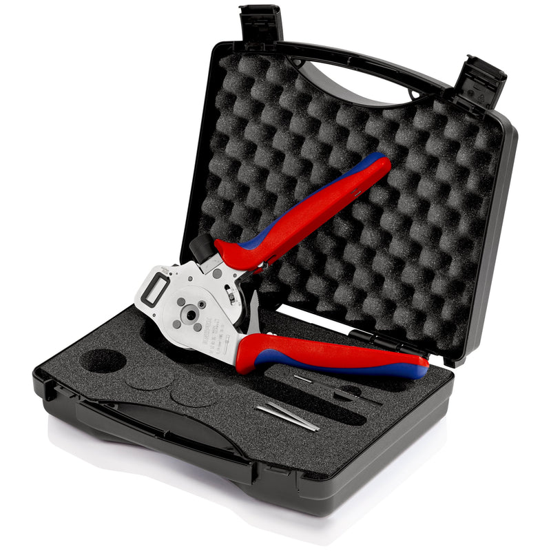 Knipex - Presswerkzeug Kabelschuhe/Verbinder, Aderendhülsen, Schirmanschluss Vierdornpresszange 97 52 65 DG 250mm