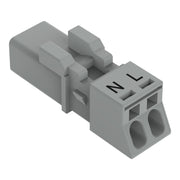 WAGO - Steckverbinder für steckbare Gebäudeinstallation Stecker 2-polig 890-252/060-000 grau − 50 Stück