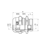 Jacob - Kabelverschraubung EMV Kabelverschraubung K156-1016-00 WADI Heat M16x1,5 − 100 Stück