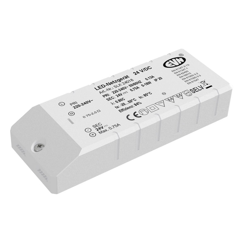 EVN Lichttechnik - LED-Betriebsgerät LED-Netzgerät SLK 240 18 24VDC 1-18 Watt