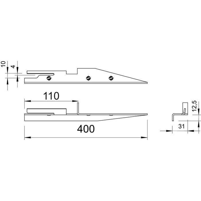 OBO Bettermann Vertr - Zubehör/Ersatzteile für Erdung und Blitzschutz Abstandshalter 1811 L 400mm − 1 Stück
