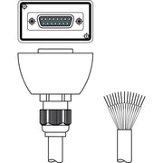 Leuze - Konfektioniertes Sensor-Aktor-Kabel Anschlussleitung CB-D15E-10000S-11GF