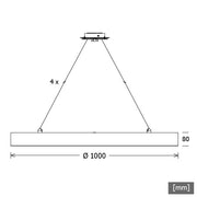 LTS Licht&Leuchten - Pendelleuchte LED-Pendelleuchte SKIXLP324.8301DALIsi 830, DALI, si