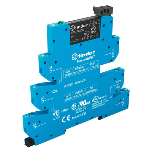 Finder - Schaltrelais EMR-Koppelrelais 39.41.8.230.5060 MasterINPUT − 10 Stück by Finder
