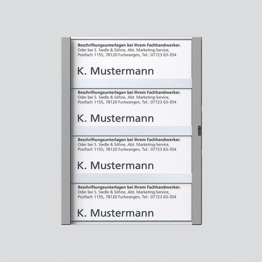 Siedle&Söhne - Zubehör/Ersatzteile für Türkommunikation Namensschild titan-met kpl 200029048-00 f.TM 611-4 TM