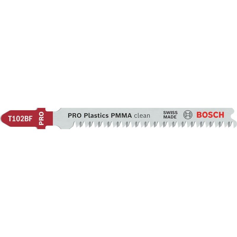 Bosch - Stichsägeblatt PRO Plastics PMMA clean 2608636781 T102BF
