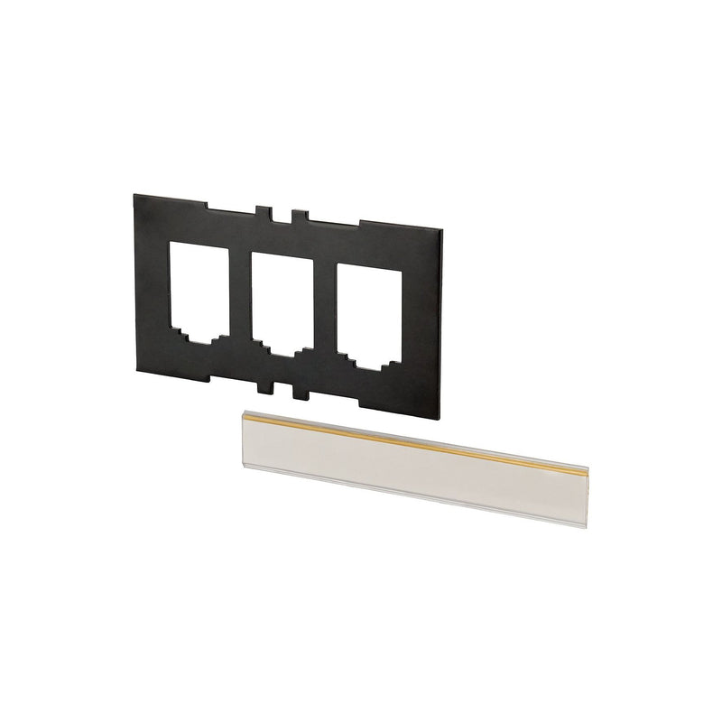 Metz Connect - Kommunikationsanschlussdose Kupfer Subway-M Adapterplatte 13093-AM3-E SI 3x MC-Modul
