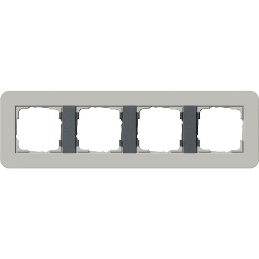 Gira - Abdeckrahmen 4fach 0214422 Grau/Anthrazit