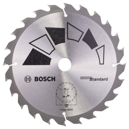 Bosch - Kreissägeblatt STANDARD D= 2609256818 190 mm Bohrung= 20