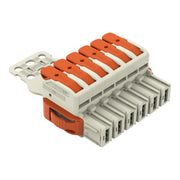 WAGO GmbH & Co. KG - Ein- und mehrpolige Klemmenleiste 1-Leiter-Federleiste Hebel 832-1106/314-000 Push-inCAGECLAMP,lgr − 5 Stück