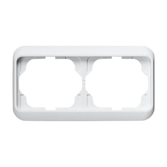 Busch-Jaeger - Abdeckrahmen Rahmen 2-fach 1722-24G studioweiß, waage.  − 1 Stück
