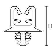 HellermannTyton - Befestigungsklammer Befestigungselement 151-00680(5000) schwarz − 5000 Stück