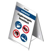 Cimco Werkzeuge - Warn-/Hinweisschild Dachaufsteller 182802 Hygieneregeln