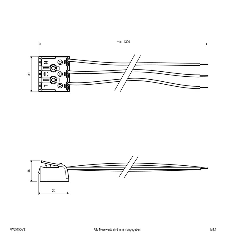 EVN Lichttechnik - Mechanisches Zubehör/Ersatzteile für Leuchten Durchgangsverdrahtungsset FW6515DV3