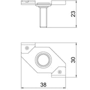 OBO Bettermann - Befestigungsklammer Deckenprofilklammer SPC M6x16 mit Gewindebolzen − 100 Stück