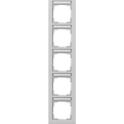 Gira - Abdeckrahmen 5-f. 111537 senkr.BSF grau