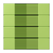 Jung - Abdeckung/Bedienelement für Installationsschalterprogramme Tastensatz 4fach LC 504 TSA 221 vert clair