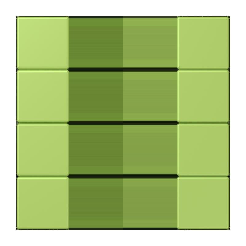 Jung - Abdeckung/Bedienelement für Installationsschalterprogramme Tastensatz 4fach LC 504 TSA 221 vert clair