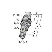 Turck - Induktiver Näherungsschalter Sensor NI12UMT18MVP4XH1141 induktiv