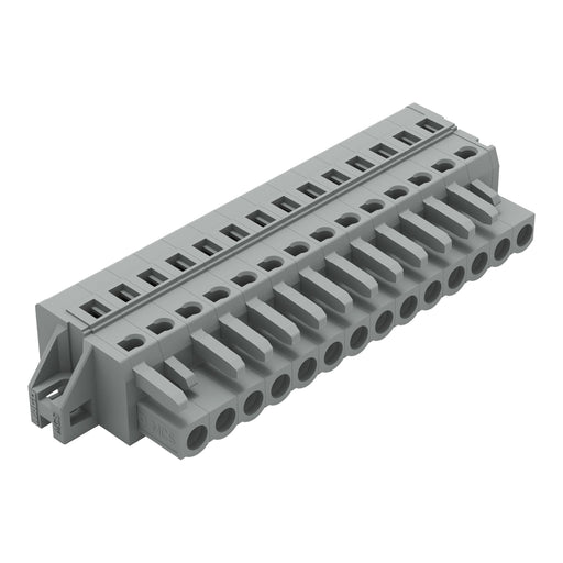 WAGO - Kabelsteckverbinder für Leiterplattensteckverbinder 1-Leiter-Federleiste 231-114/031-000 CAGECLAMP,2,5 mm²,gr − 25 Stück