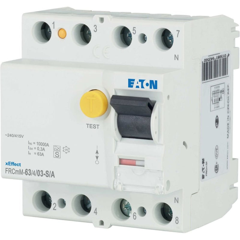 Eaton - Fehlerstrom-Schutzschalter FI-Schalter FRCMM-63/4/03-S/A 63A 300mA 4polig