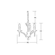 Brumberg Leuchten - Pendelleuchte Krone Stella 00850563 3Lp. E14/40W, chrom