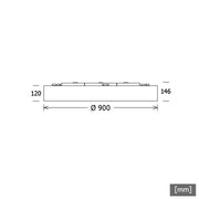 LTS Licht&Leuchten - Decken-/Wandleuchte LED-Anbauleuchte PLL 20.900.30DALopal 3000K D900