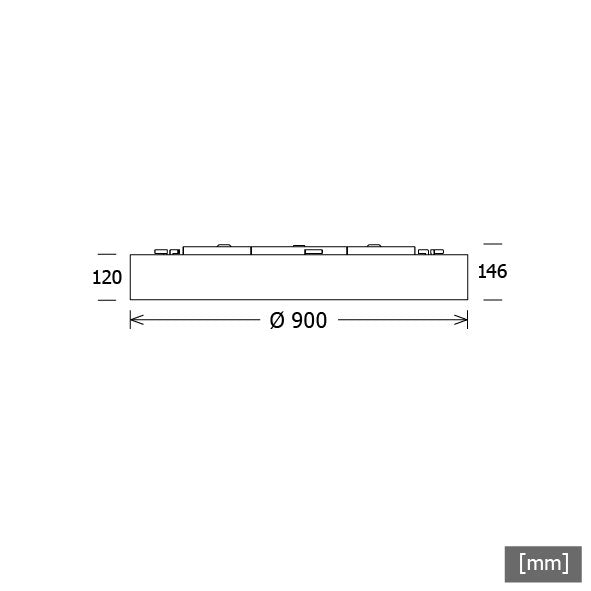LTS Licht&Leuchten - Decken-/Wandleuchte LED-Anbauleuchte PLL 20.900.30DALopal 3000K D900