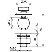 DEHN - Zubehör/Ersatzteile für Erdung und Blitzschutz Befestigungsbolzen BB16 GSM10 V2A D 16mm