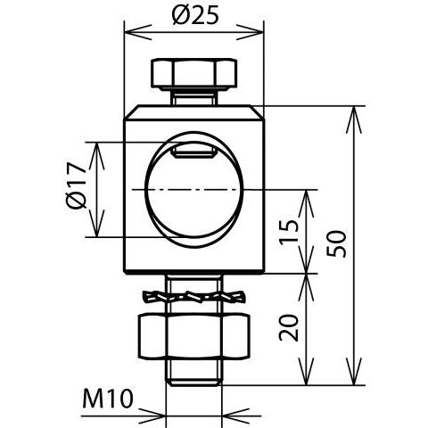 DEHN - Zubehör/Ersatzteile für Erdung und Blitzschutz Befestigungsbolzen BB16 GSM10 V2A D 16mm