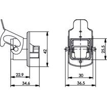 Telegärtner - Einsatz/Abdeckung für Kommunikationstechnik STX V5 Flansch 100022894 Metall