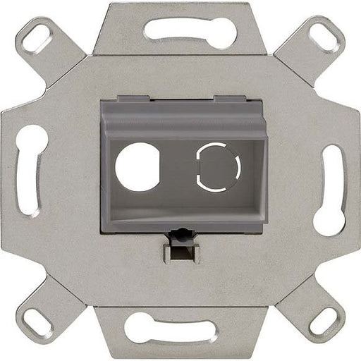 Rutenbeck - Einsatz/Abdeckung für Kommunikationstechnik Montageadapter ST-MA Up gr 2-fach, grau − 10 Stück by Rutenbeck

