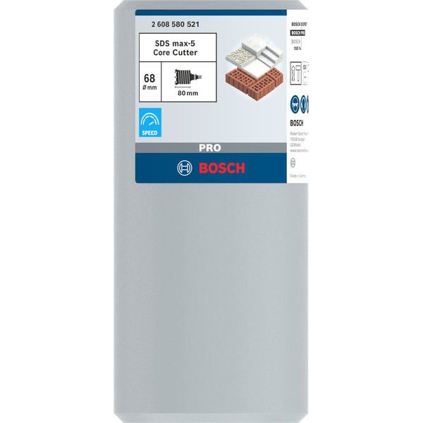 Bosch - Bohrkrone PRO SDS max-5 Bohrkrone, 2608580521 68 x 80x108 mm
