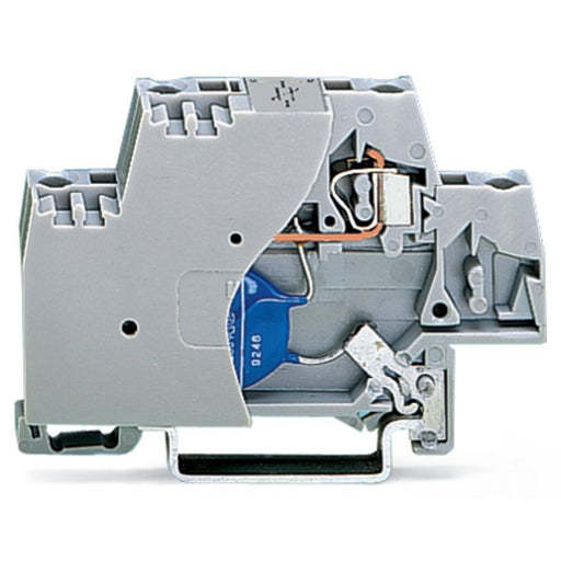 WAGO - Bauelement-Reihenklemme Bauelementklemme 280-502/281-583 Abschlussplatte,grau − 50 Stück
