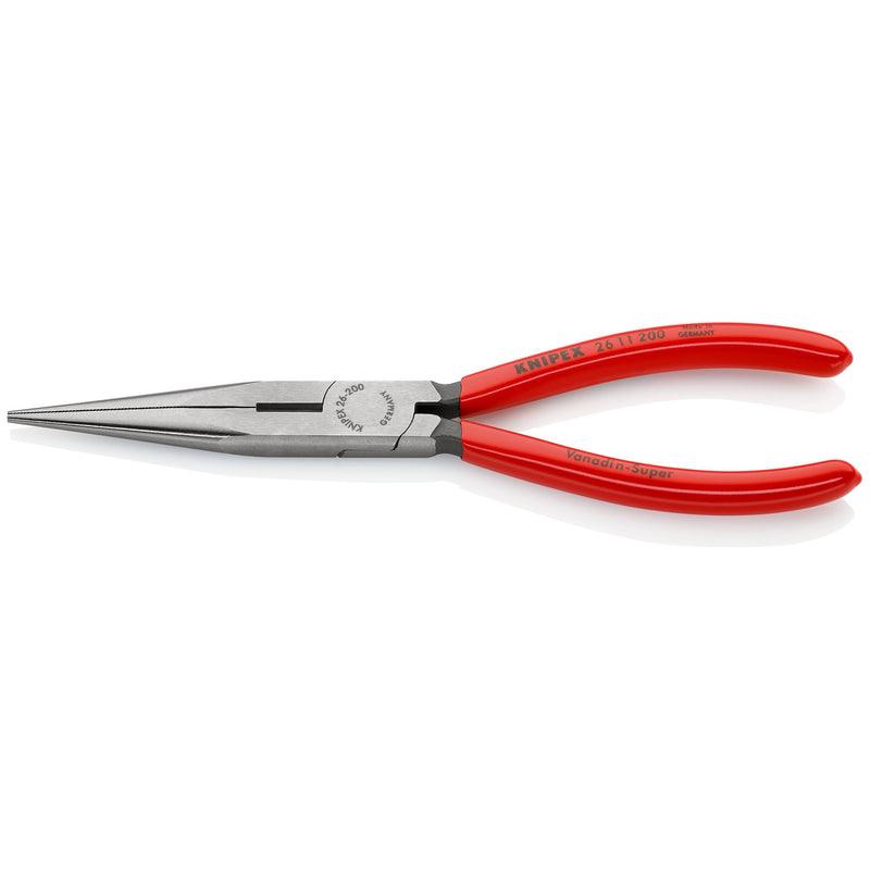 Knipex - Flachzange Flachrundzange 26 11 200 mit Schneide, 200mm