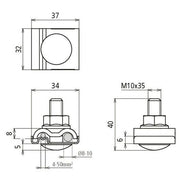 DEHN - Erdanschlussklemme Uni-Erdungsklemme 540263 mit Flachrundschraub − 10 Stück