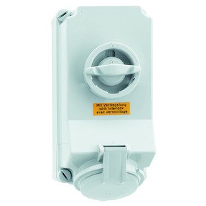 Bals Elektrotech - CEE-Steckdose abschaltbar, abgesichert (IEC 60309) Wandsteckdose abschaltbar 16450 verriegelt 32A 3p
