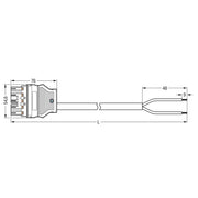 WAGO - Konfektionierte Leitung für steckbare Gebäudeinstallation konfekt. Anschlussleitung 771-5001/218-000 Cca,Stecker